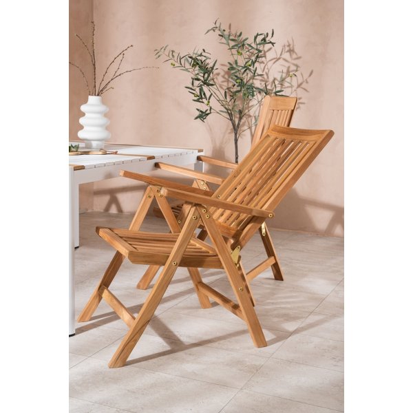 Togo utematgrupp med 4 st Kenya stolar - Teak/Vit Togo utematgrupp med 4 st Kenya stolar - Teak/Vit