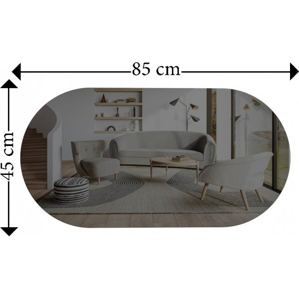 Rior\\\'s spiegel - Donkergrijs/goud