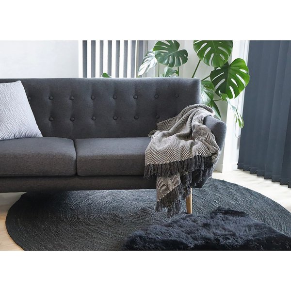 Lamsleer - Zwart - 50x85 Lamsleer - Zwart - 50x85