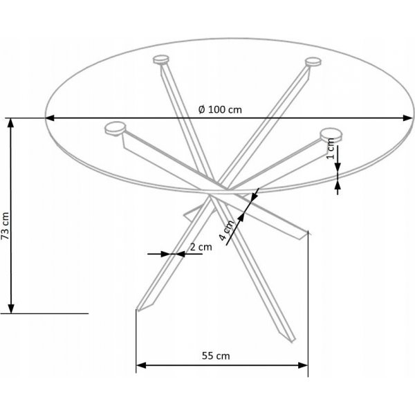 Raymond eettafel Ø100 cm - Chroom Raymond eettafel Ø100 cm - Chroom