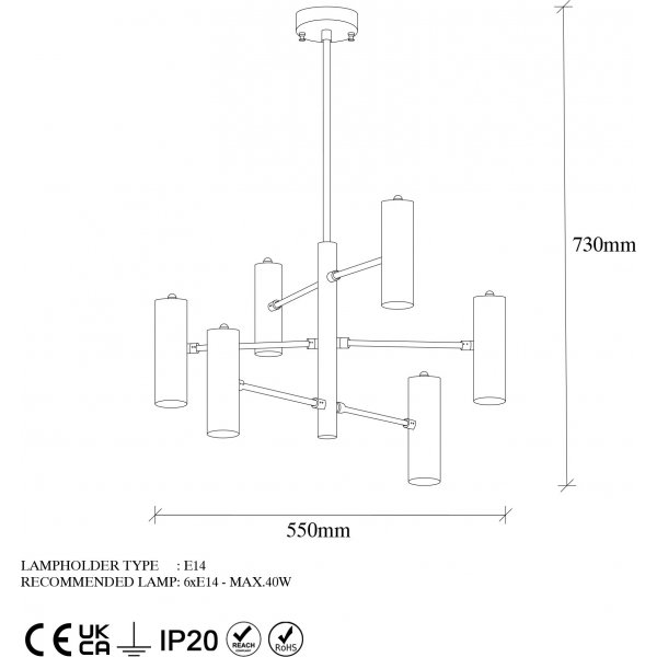 Plafonnier Garbo 13266 - Noir/blanc
