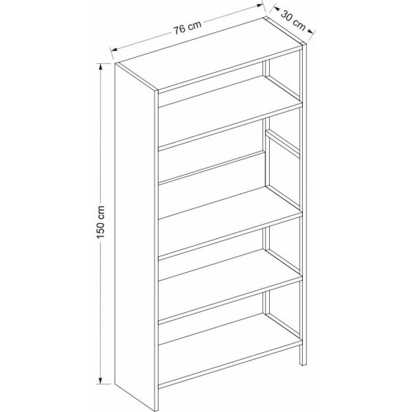 Bibliothque Tiran - Anthracite/chne/noir
