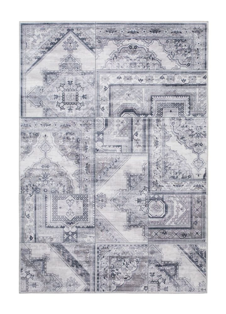 Maskinvävd matta Cleo Patch Grå - 240x330 cm - Maskinvävda mattor, Mattor