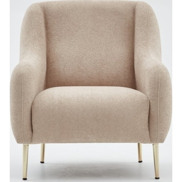 Fauteuil Simena - Beige/or Fauteuil Simena - Beige/or