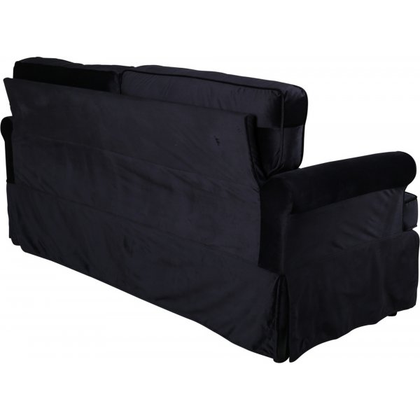 Canapé 2 places en tissu - Noir Canapé 2 places en tissu - Noir