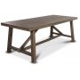 Colorado matgrupp, 200cm brunbetsat bord med 6 st Unique stolar i vintagekldsel