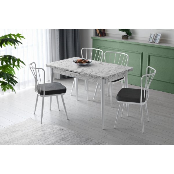 Ensemble de chaises Ylva - Blanc Ensemble de chaises Ylva - Blanc