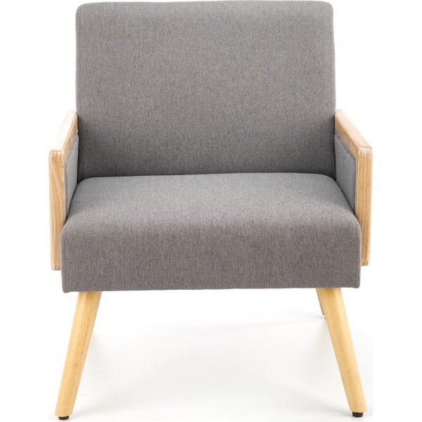 Fåtölj Fire - Grå & trä Fåtölj Fire - Grå & trä