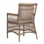Utegrupp 6 stolar och matbord 200 x 100 cm rotting - Hampton/Provence