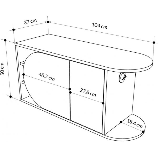 Nova hallbänk - Ljus mocca/vit Nova hallbänk - Ljus mocca/vit