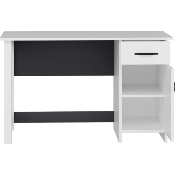 Natural skrivbord 120 x 60 cm - Vit/antracit