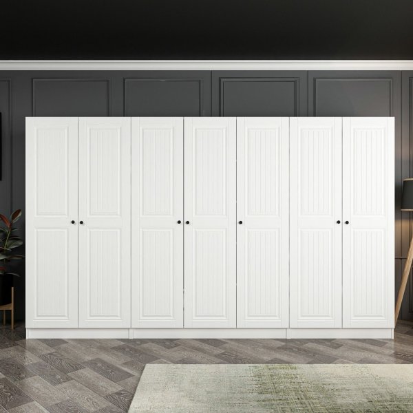 Kapeto garderob 315 cm, variant A - Vit Kapeto garderob 315 cm, variant A - Vit