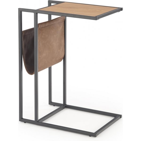 Table d\\\'appoint compacte 47 x 33 cm - Chne/noir