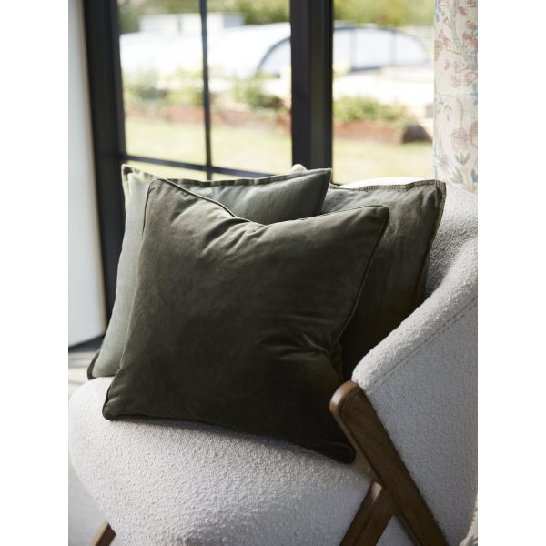 Elise kussenhoes - Mosgroen fluweel