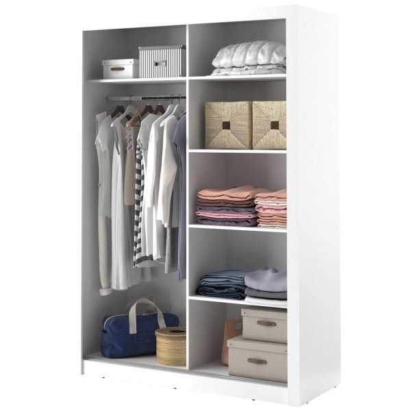 Mervyn witte kledingkast met schuifdeuren B150 cm