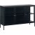 Toddy zwart metalen dressoir met glazen deuren, breedte 132 cm