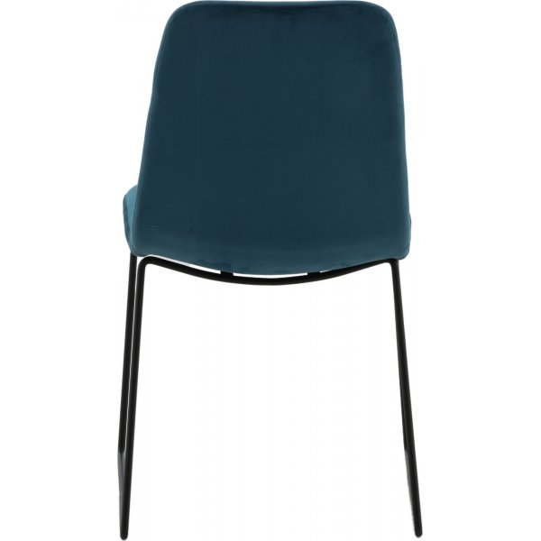 Chaise de salle  manger Minnie - Velours bleu