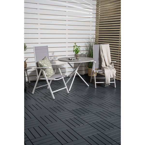 Parma utematgrupp med 2 st Break stolar - Grå/Vit Parma utematgrupp med 2 st Break stolar - Grå/Vit