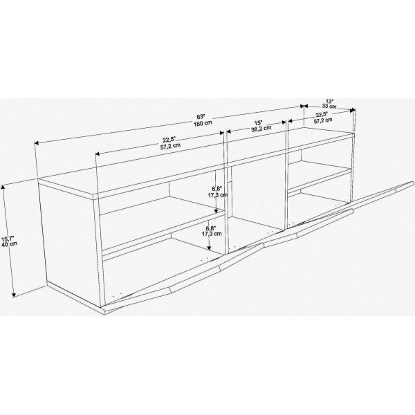 Banc multimdia Carson - Chne/blanc