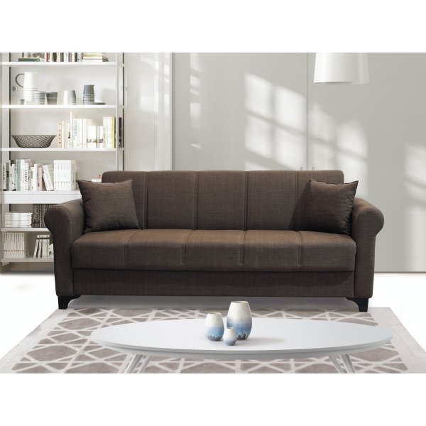 Ada 3-sits bäddsoffa - Brun Ada 3-sits bäddsoffa - Brun