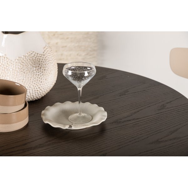 Table à manger ronde Olivia 110 cm en daim Table à manger ronde Olivia 110 cm en daim