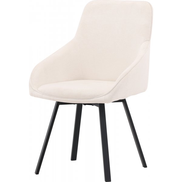 Chaise de salle à manger Rosie - Beige/noir Chaise de salle à manger Rosie - Beige/noir