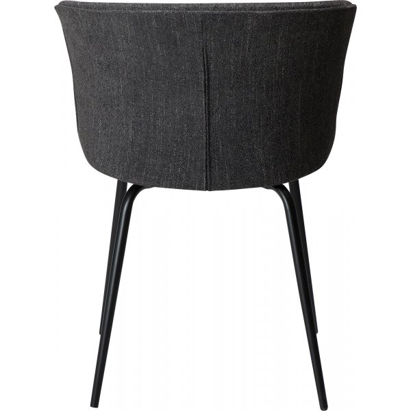 Chaise de salle  manger Eden - Boucl noir/noir