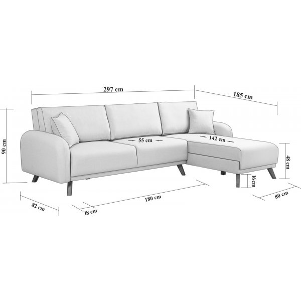 Kronos divanbäddsoffa Mörkblå Kronos divanbäddsoffa Mörkblå