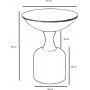 Chalice sidobord 46 cm - Svart/vit