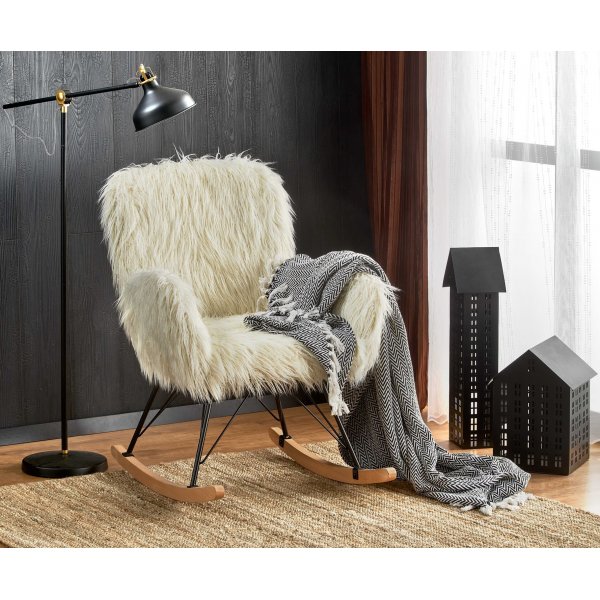 Chaise berante Jamson - Blanc crme