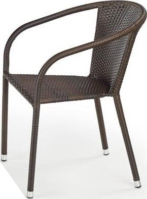 Malik cafstoel - Donkerbruin kunstrotan + Textielreiniging voor meubels