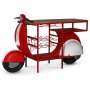 Klassisk Vespa bardisk 183 x 51 cm - Rd/vit