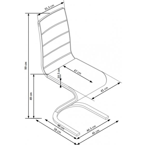 Chaise Josef - Blanc/noir + Pieds de meubles Chaise Josef - Blanc/noir + Pieds de meubles