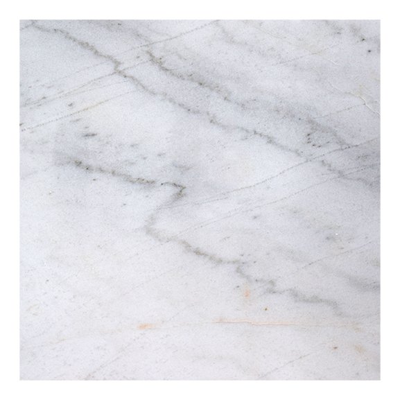 Table basse d\\\'appoint ronde 85 - Marbre blanc / pitement noir