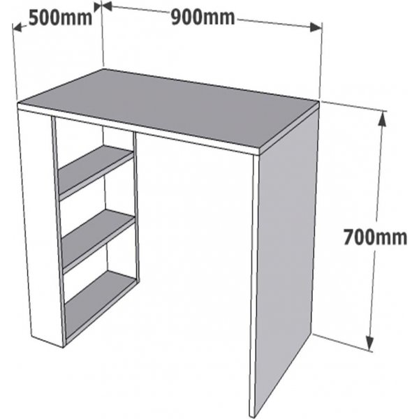 Cool bureau 90x50 cm - Blanc