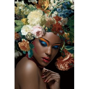 Glastavla - Flower woman nr 1 - 80x120 cm