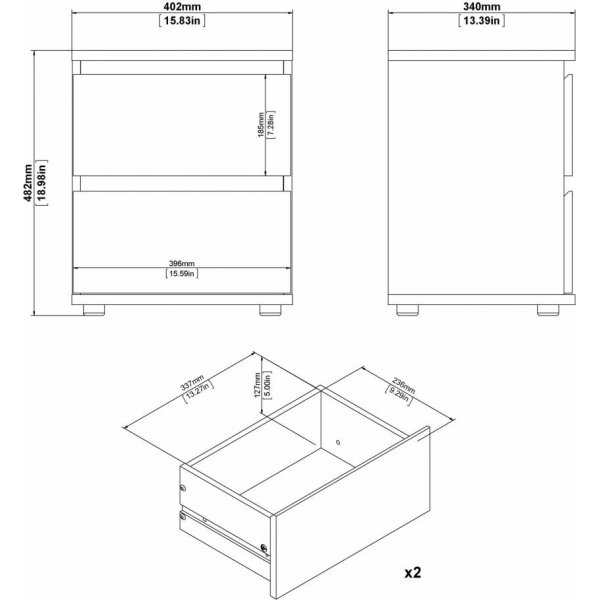 Chevet Nova - Chêne Chevet Nova - Chêne