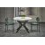 Nastro matbord 100-250 cm - Vit marmor/svart