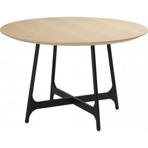 Table  manger Ooid 120 cm - Placage chne/noir