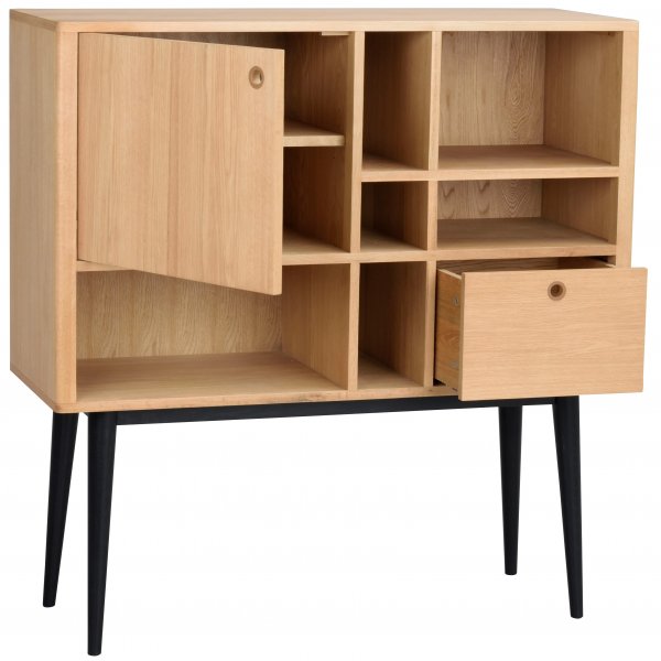 Vienna highboard - Ek/svart