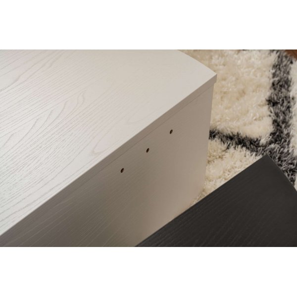 Orion soffbord 90/85 x 60/30 cm - Vit/svart Orion soffbord 90/85 x 60/30 cm - Vit/svart