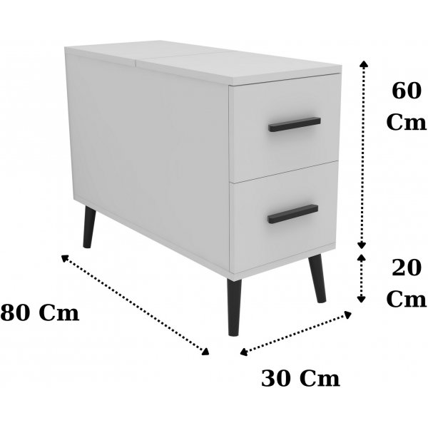 Eilandbijzettafel - Wit Eilandbijzettafel - Wit