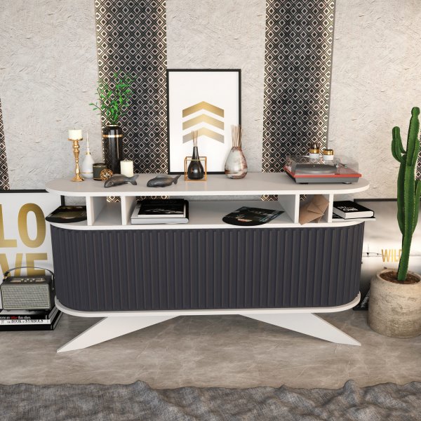 Buffet Stormy - Blanc/anthracite Buffet Stormy - Blanc/anthracite