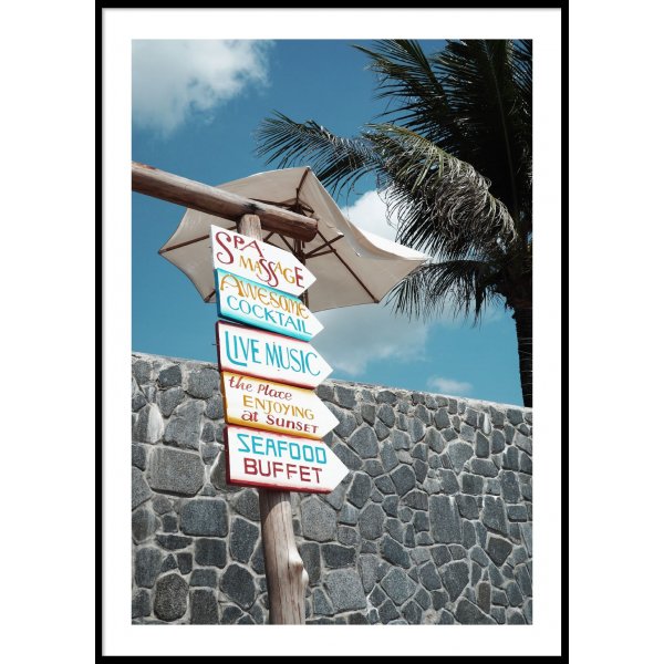 TROPICAL SIGNS - Poster 50x70 cm