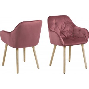 Fauteuil Brooke - Rose/chne