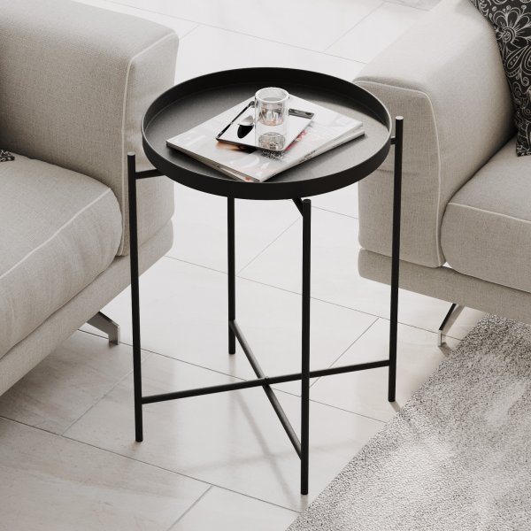 Table basse Vela Ø46 cm - Noir Table basse Vela Ø46 cm - Noir
