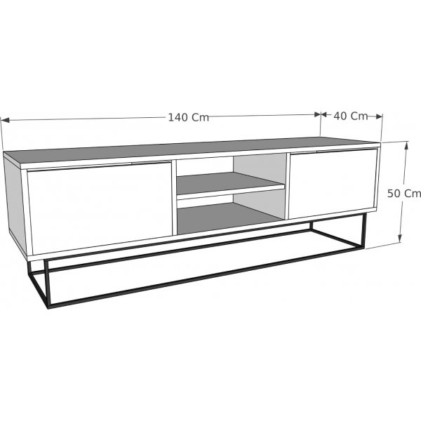 Banc de contrle multimdia 140 cm - Chne