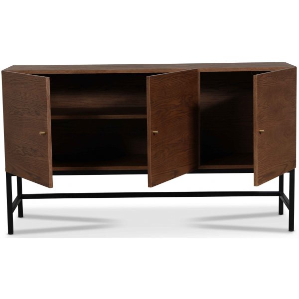 Carl sideboard i brunbetsad ek med 3 dörrar Carl sideboard i brunbetsad ek med 3 dörrar