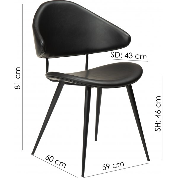 Chaise Napoléon - PU noir Chaise Napoléon - PU noir