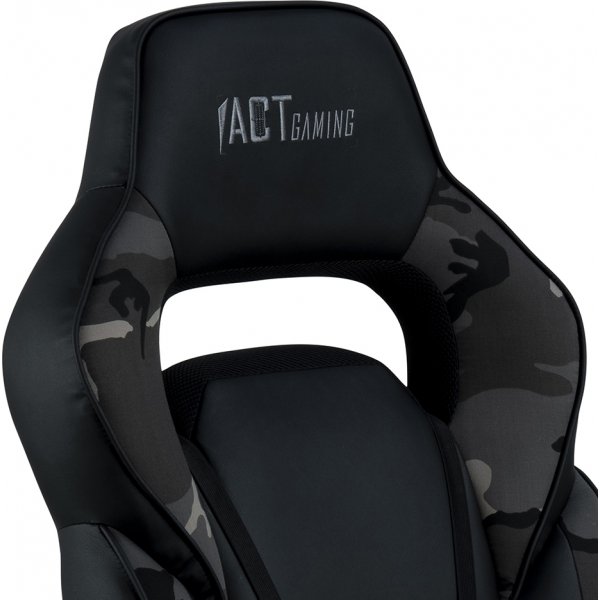 Chaise de bureau / chaise de jeu Canyon - PU noir/gris